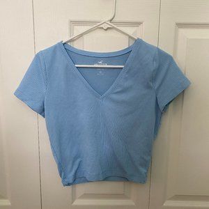 Blue Cropped Baby T-Shirt